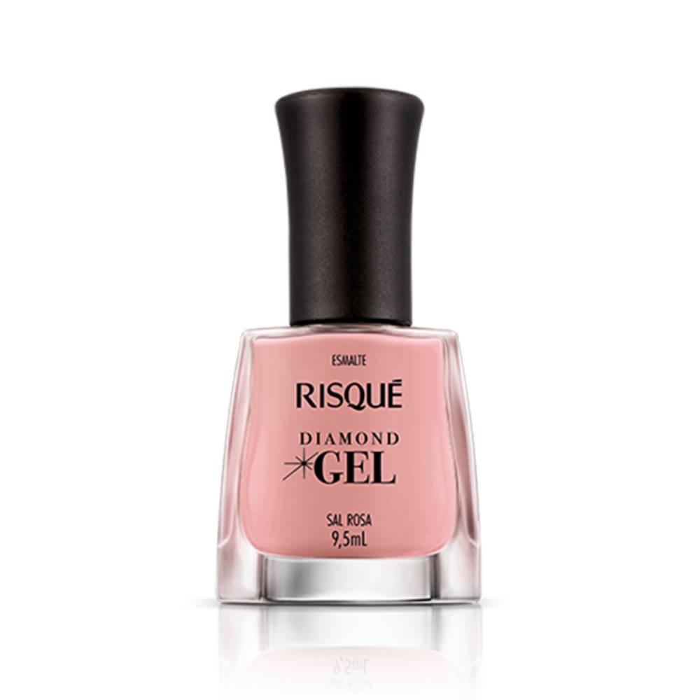 Esmalte Risqué Diamond Gel Sal Rosa 9,5ml