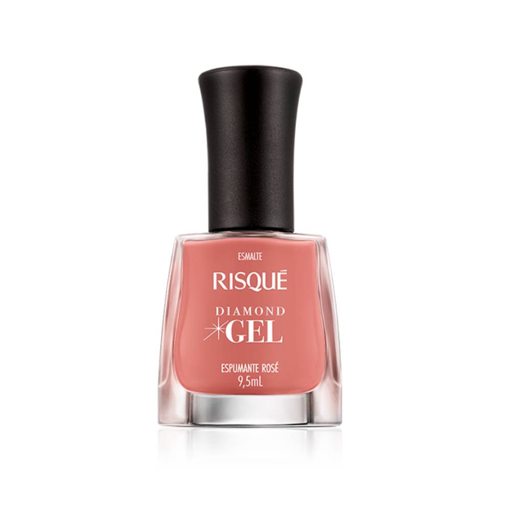 Esmalte Risqué Diamond Gel Espumante Rosê 9,5ml