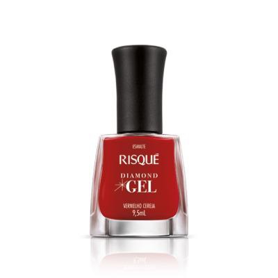 Esmalte Risqué Diamond Gel Vermelho Cereja Cremoso 9,5ml