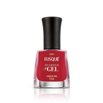 Esmalte Risqué Diamond Gel Vermelho Rubi 9,5ml