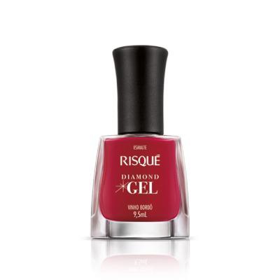 Esmalte Risqué Diamond Gel Vinho Bordô 9,5ml