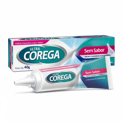 Corega Fixador de Prótese Ultra Creme Sem Sabor 40g