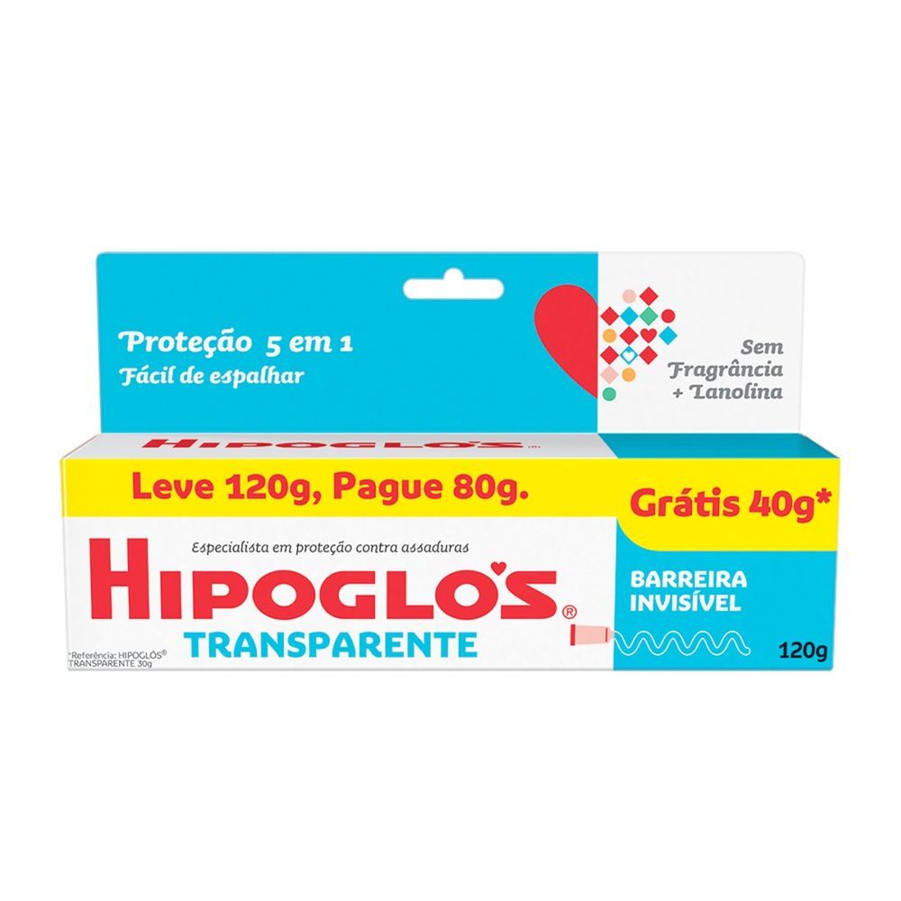 Creme Preventivo de Assaduras Hipoglós Transparente 120g