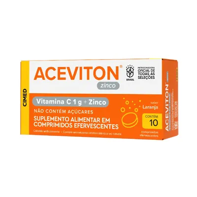 Vitamina C Aceviton Zinco 10 Comprimido Efervescente preço
