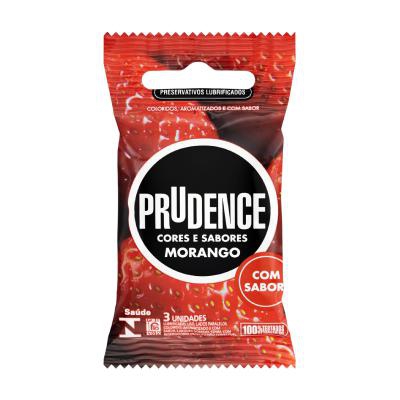 Preservativo Prudence Cores e Sabores Morango 3 Unidades