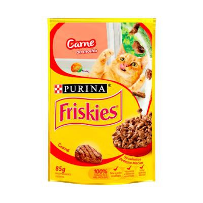 Ração Sachê para Gatos Purina Friskies Carne ao Molho 85g