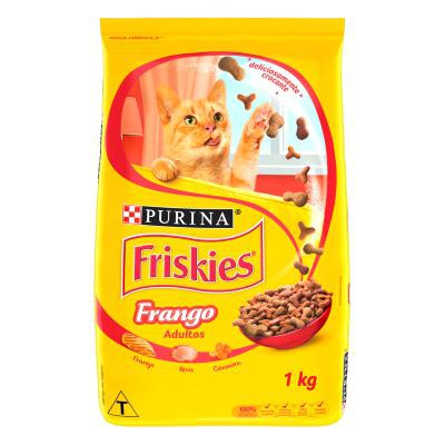 Ração para Gatos Adultos Frango Purina Friskies Pacote 1Kg