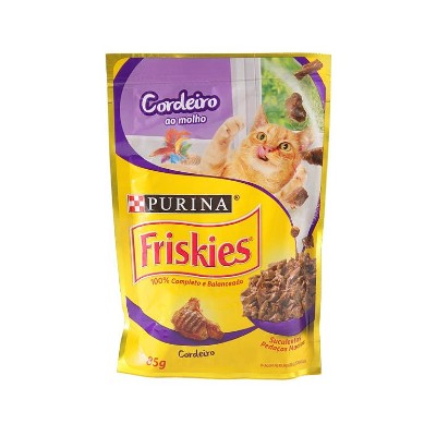 Ração Sachê para Gatos Purina Friskies Cordeiro ao Molho 85g