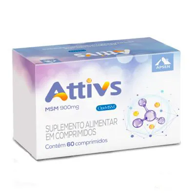 Suplemento Alimentar Attivs MSM Attivs 60 Comprimidos