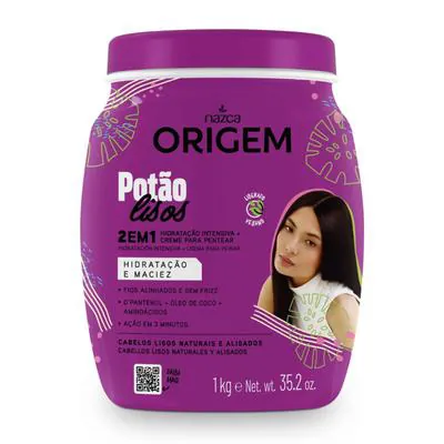 Creme de Tratamento Origem 2 em 1 Lisos 1Kg