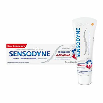 Creme Dental Sensodyne Sensibilidade e Gengivas Whitening 100g