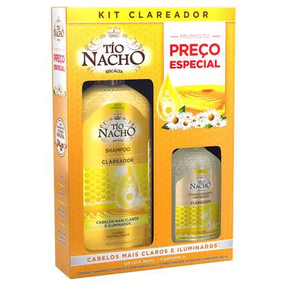 Kit Tio Nacho Clareador Antiqueda com Shampoo 415ml e Condicionador 200ml