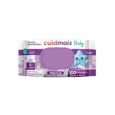 Lenço Umedecido Cuidmais Baby Premium 100 Unidades preço