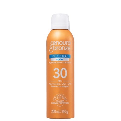 Protetor Solar Aerosol Cenoura & Bronze Fps30 200ml