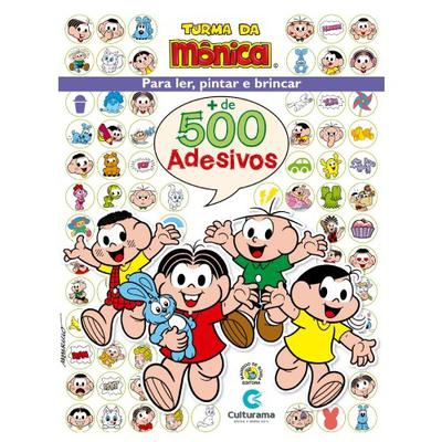 Livro Infantil Culturama com 500 Adesivos Turma da Mônica