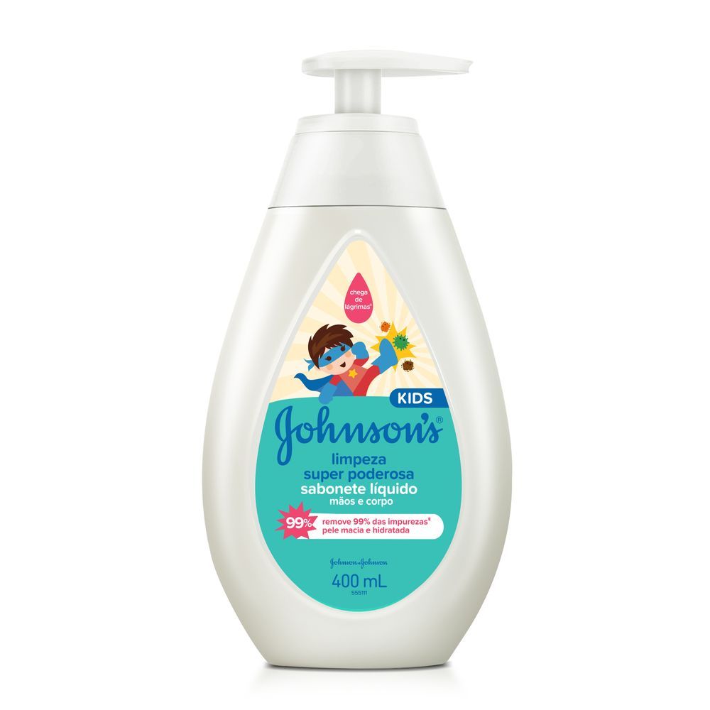 Sabonete Líquido Infantil Johnsons Baby Limpeza Poderosa 400ml