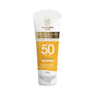 Protetor Solar Australian Gold Gel Creme Toque Seco FPS50 200g