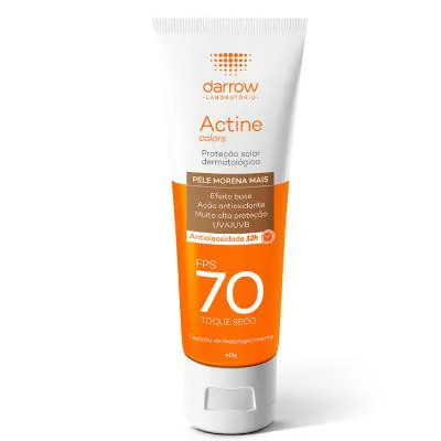 Protetor Solar Facial Actine Pele Morena Mais FPS70 40g