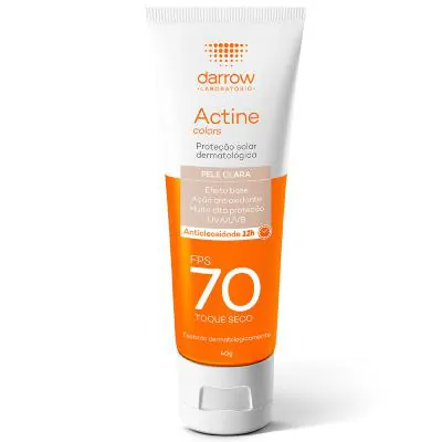 Protetor Solar Facial Actine Pele Clara FPS70 40g