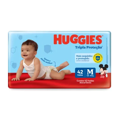 Fralda Huggies Tripla Proteção M - 42 Fraldas