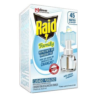 Repelente Elétrico Líquido Refil Raid Family 45 Noites 32,9ml