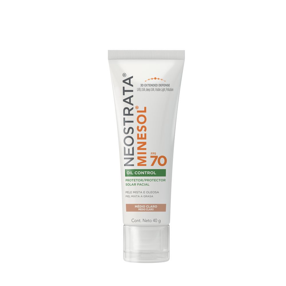 Protetor Solar Facial Neostrata Minesol Oil Control Pele Morena FPS70 40g