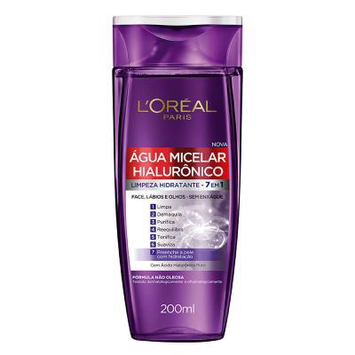 Água Micelar L'Oréal 7 em 1 com Ácido Hialurônico 200ml