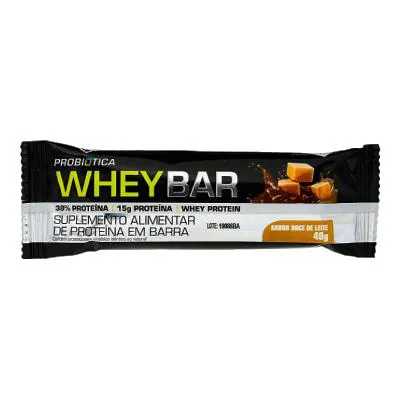 Barra de Proteina Probiótica Whey Bar Low Carb Doce de Leite 40g