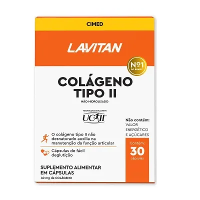 Multivitaminico Lavitan Colágeno Tipo II Com 30 Cápsulas