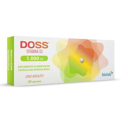 Vitamina D3 Doss 1.000UI com 30 Cápsulas