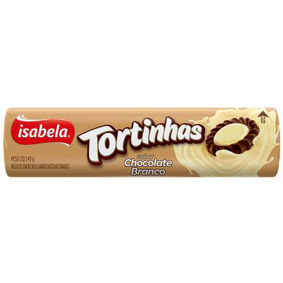 Biscoito Recheado Isabela Tortinhas Chocolate Branco 140g