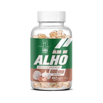 Óleo de Alho Health Labs 500mg 60 Cápsulas