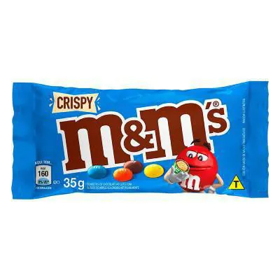 Confeito de Chocolate M&Ms Crispy 35g