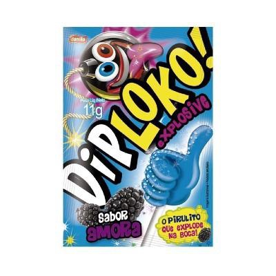 Pirulito Dip Loko Explosivo Sabor Amora 11gr