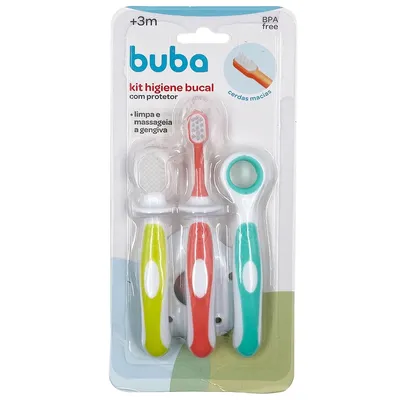 Kit Escova Dental Buba com Protetor 3M+