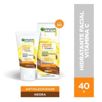 Protetor Solar Hidratante Loreal Garnier Uniform&Matte FPS50 Negra 40g