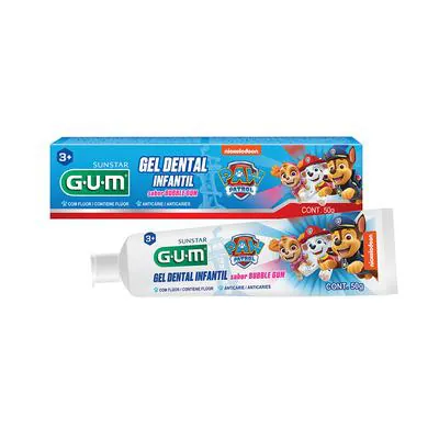 Gel Dental Infantil Gum Patrulha Canina Sabor Tutti-Frutti 50g