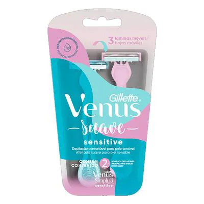 Aparelho Depilatório Gillette Venus Simply Sensitive 2 Unidades