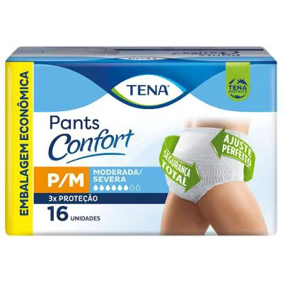 Roupa Íntima Tena Pants Confort P/M 16 Unidades