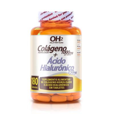 Colágeno Hidrolisado 1000mg + Ácido Hialurônico 150mg OH2 180 Cápsulas