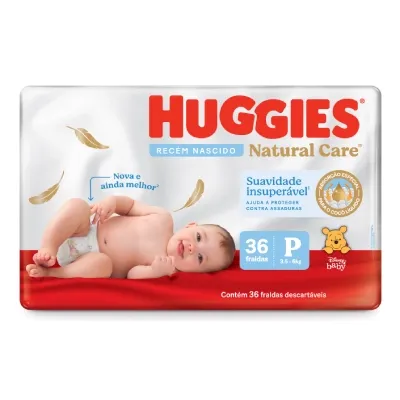 Fralda Huggies Natural Care P - 36 Fraldas