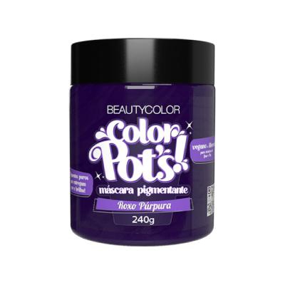 Máscara Pigmentante Beauty Color Color Pot's! Roxo Púrpura 240g