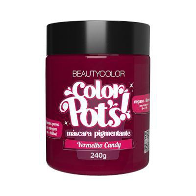 Máscara Pigmentante Beauty Color Color Pot's! Vermelho Candy 240g