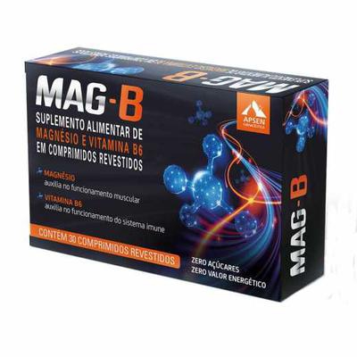 Mag-B Magnésio + Vitamina B6 30 Comprimidos Apsen