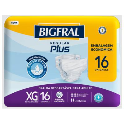 Fralda Geriátrica Bigfral Plus Regular XG 16 Unidades