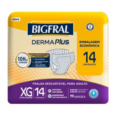 Fralda Geriátrica Bigfral Derma Plus XG 14 Unidades