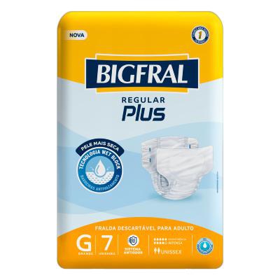 Fralda Geriátrica Bigfral Plus Regular GD 7 Unidades