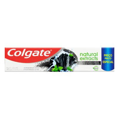 Creme Dental Colgate Natural Extracts Carvão Ativado e Menta 140g