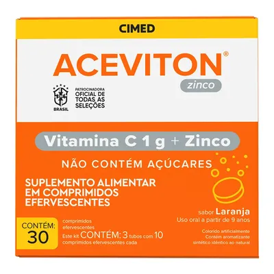 Vitamina C Aceviton 1g 30 Comprimidos