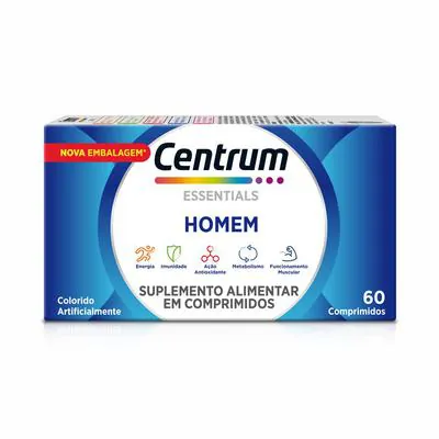 Suplemento Vitamínico Centrum Essentials Homem 60 Comprimidos